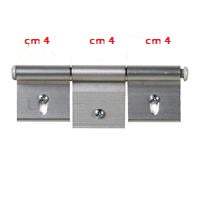 KIT CERNIERA C11 48X40 + 2*43X40 ANODIZZATA ARGENTO