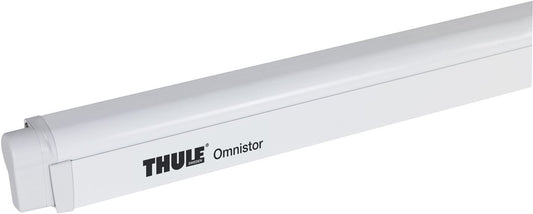 Veranda Da Parete Thule Omnistor 4900 Bianca 4,50 Metri Con Telo Mystic Grey