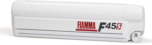 Veranda da Parete Fiamma F45S 300 Polar White Con Telo Royal Grey